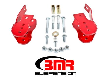 BMR 05-14 S197 Mustang Bolt-On Control Arm Relocation Brackets - Red Supply