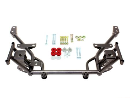 BMR 05-14 S197 Mustang K-Member w  1 2in Lowered Motor Mount and STD. Rack Mounts - Black Hammertone on Sale