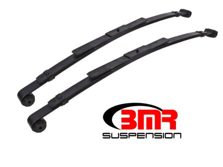 BMR 67-69 1st Gen F-Body Rear Lowering Leaf Springs (2in Drop) - Black Fashion