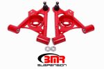 BMR 79-93 Fox Mustang Non-Adj Lower A-Arms Standard Ball Joint Spring Pocket - Red For Cheap