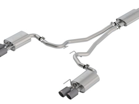 Borla 2018-2022 Ford Mustang GT Cat-Back Exhaust System Touring- Carbon Fiber Tips For Discount