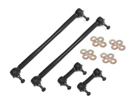 BMR 10-11 5th Gen Camaro Front and Rear Sway Bar End Link Kit - Black Sale