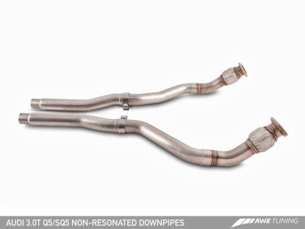 AWE Tuning Audi 8R Q5 3.2L Non-Resonated Exhaust System (Downpipe-Back) - Polished Silver Tips Online