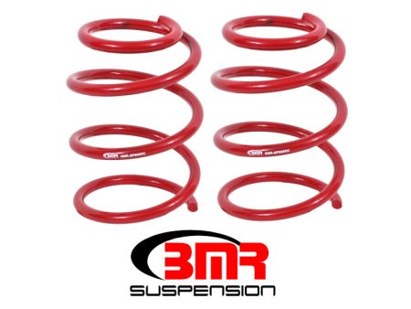 BMR 05-14 S197 Mustang GT Front Handling Version Lowering Springs - Red Fashion