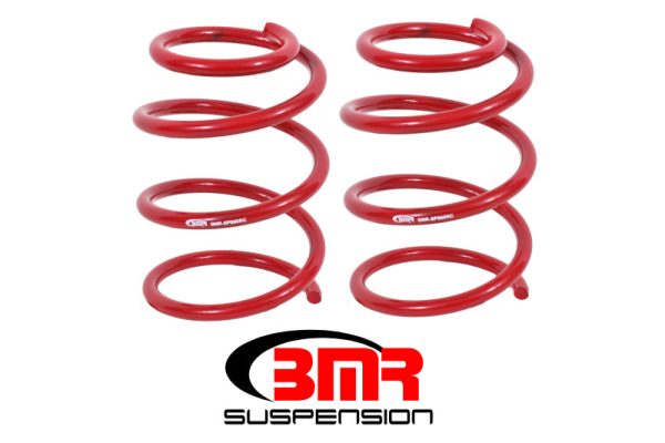 BMR 05-14 S197 Mustang GT Front Handling Version Lowering Springs - Red Fashion