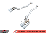 AWE Tuning 18-19 BMW M5 (F90) 4.4T AWD SwitchPath Axle-back Exhaust - Chrome Silver Tips Supply