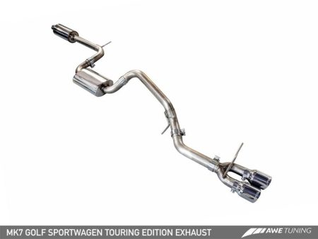 AWE Tuning VW MK7 Golf SportWagen Touring Edition Exhaust w Diamond Black Tips (90mm) Supply