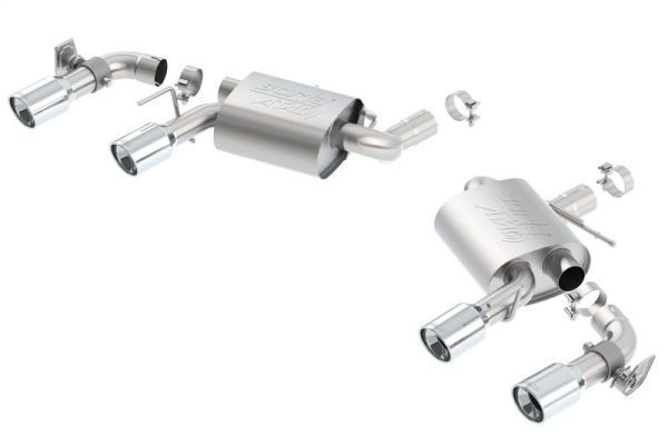 Borla 16 Chevy Camaro SS 6.2L w  Dual NPP Atak Quad RD RL Tips Dual Exit Rear Section Exhaust For Cheap