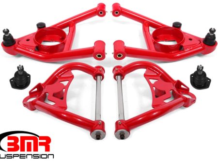 BMR 64-72 A-Body Upper And Lower A-Arm Kit - Red Sale