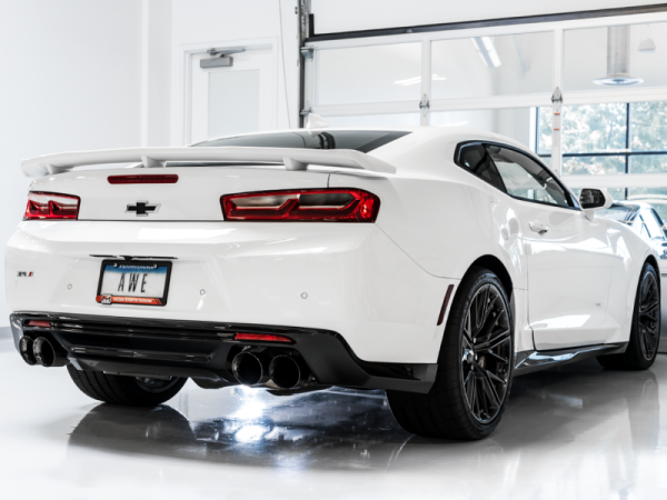 AWE Tuning 16-19 Chevrolet Camaro SS Axle-back Exhaust - Touring Edition (Quad Diamond Black Tips) Sale