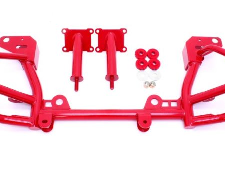 BMR 93-02 F-Body K-Member w  Low Mount Turbo LS1 Motor Mounts and STD. Rack Mounts - Red Supply