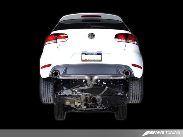 AWE Tuning Mk6 GTI Performance Catback - Chrome Silver Round Tips Cheap