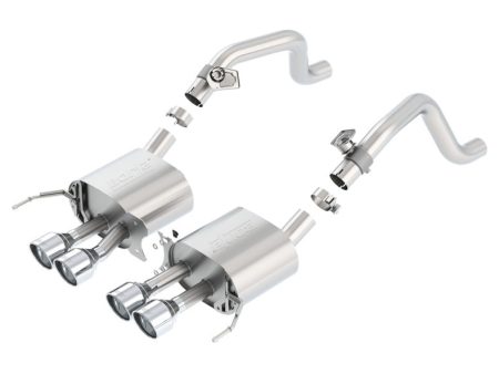 Borla 14-15 Chevy Corvette C7 w  AFM w o NPP S Type Rear Section Exhaust Quad Rd RL Tips Cheap