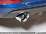 AWE Tuning Audi 8V A3 Touring Edition Exhaust - Dual Outlet Chrome Silver 90 mm Tips Online Sale