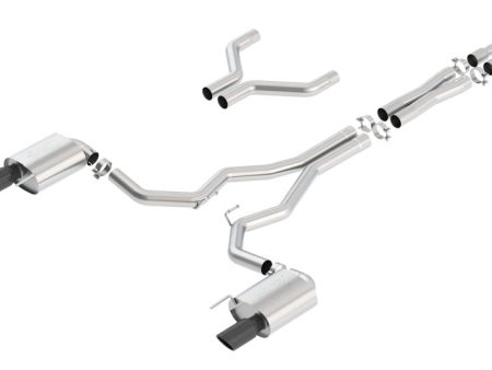 Borla Atak Cat-Back 15-17 Ford Mustang GT 5.0L V8 MT AT 3in pipe 4in Black Chrome Tips Online now