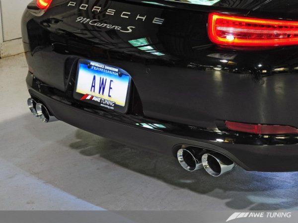 AWE Tuning Porsche 991 SwitchPath Exhaust for Non-PSE Cars Chrome Silver Tips For Discount