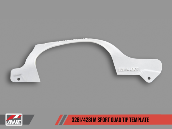 AWE Tuning BMW F3X 428i M Sport Quad Tip Marking Template Online Sale