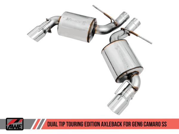 AWE Tuning 16-18 Chevrolet Camaro SS Axle-back Exhaust - Touring Edition (Chrome Silver Tips) For Cheap