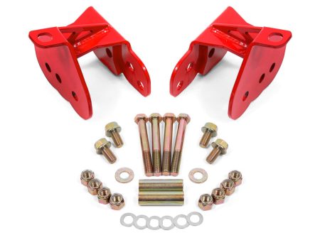 BMR 64-72 Chevy Chevelle Rear Control Arm Relocation Brackets - Red Cheap