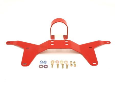 BMR 05-14 S197 Mustang Rear Tunnel Brace w  Rear Driveshaft Safety Loop - Red Online Sale