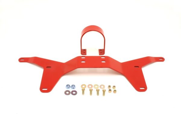 BMR 05-14 S197 Mustang Rear Tunnel Brace w  Rear Driveshaft Safety Loop - Red Online Sale