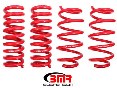 BMR 08-19 Dodge Challenger Lowering Springs 1.25in Drop - Set of 4 - Red on Sale