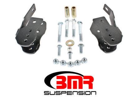 BMR 05-14 S197 Mustang Bolt-On Control Arm Relocation Brackets - Black Hammertone Online Sale