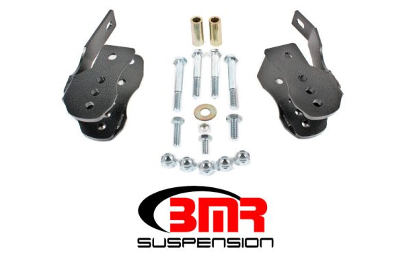 BMR 05-14 S197 Mustang Bolt-On Control Arm Relocation Brackets - Black Hammertone Online Sale