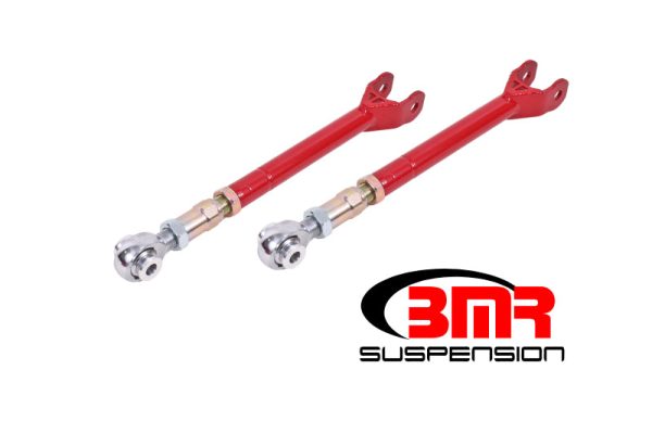 BMR 08-17 Challenger Lower Trailing Arms w  On-Car Adj. Rod Ends - Red Sale