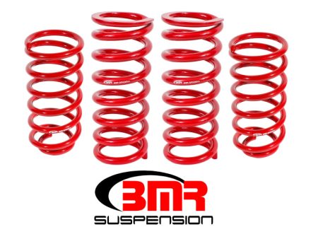 BMR 79-04 Fox Mustang Lowering Spring Kit (Set Of 4) - Red Online Hot Sale