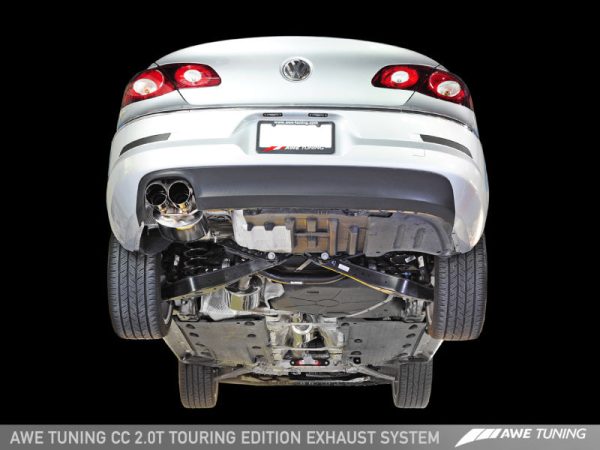 AWE Tuning VW CC 2.0T Touring Edition Performance Exhaust - Diamond Black Tips Online now