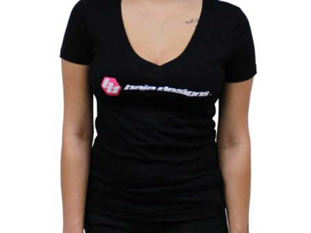 Baja Designs Black Ladies V Neck T Shirt - Medium Hot on Sale