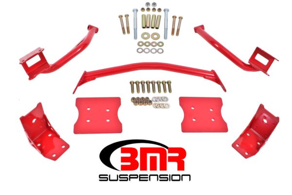 BMR 79-04 Fox Mustang Torque Box Reinforcement Plate Kit(TBR005R And TBR003R) - Red For Sale