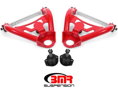 BMR 64-72 A-Body Pro-Touring Upper A-Arms w  Tall Ball Joint (Delrin) - Red Online Sale