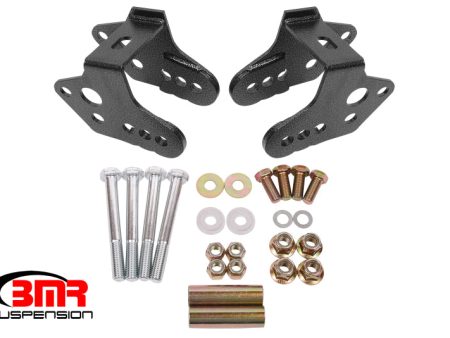 BMR 79-04 Ford Mustang Control Arm Relocation Bracket - Black Hammertone Online Sale