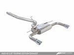 AWE Tuning Audi 8V A3 Touring Edition Exhaust - Dual Outlet Chrome Silver 90 mm Tips Online Sale