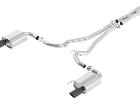 Borla S-Type Cat-Back 15-17 Ford Mustang GT 5.0L V8 MT AT 2.5in pipe 4in tip (Black Chrome) For Cheap