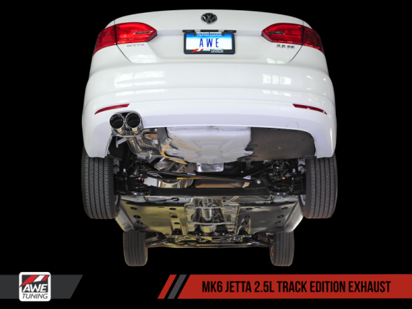 AWE Tuning Mk6 Jetta 2.5L Track Edition Exhaust - Diamond Black Tips For Cheap