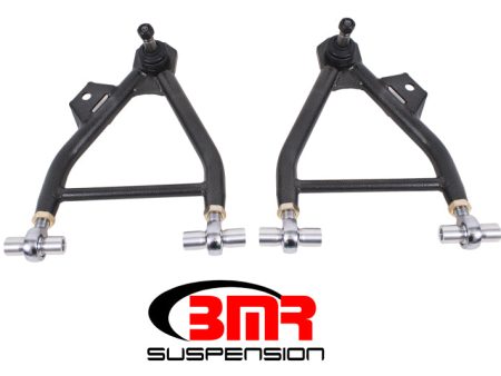 BMR 94-04 Mustang Lower A-Arms (Coilover Only) w  Adj. Rod End & Tall Ball Joint - Black Hammertone For Sale