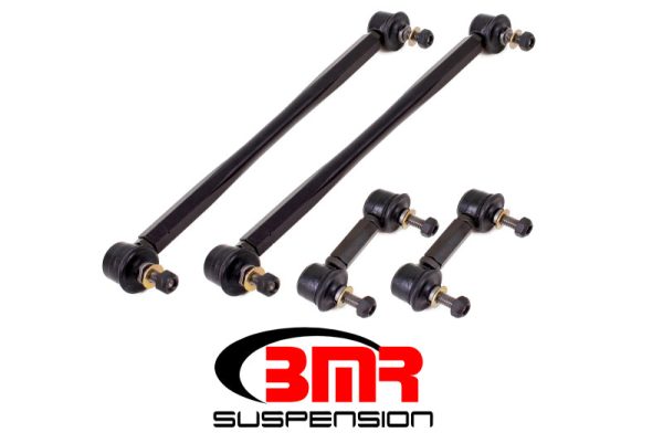 BMR 10-11 5th Gen Camaro Front and Rear Sway Bar End Link Kit - Black Sale