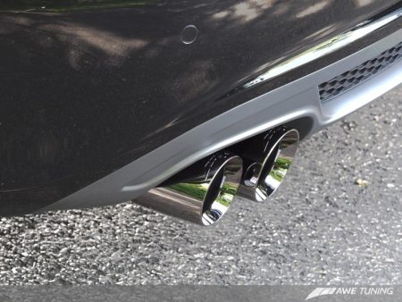 AWE Tuning Audi B8 A4 Touring Edition Exhaust - Single Side Diamond Black Tips For Discount