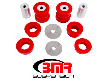 BMR 15-17 S550 Mustang Rear Cradle Bushing Kit (Polyurethane) - Red Sale