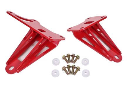 BMR 11-17 S197 Mustang Motor Mount Brackets - Red Hot on Sale