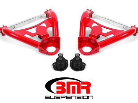 BMR 64-72 A-Body Upper Non-Adj. A-Arms w  Stock Spindles (Polyurethane) - Red Online Sale