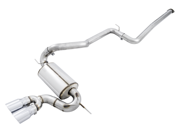 AWE Tuning Ford Focus ST Touring Edition Cat-back Exhaust - Non-Resonated - Chrome Silver Tips For Sale