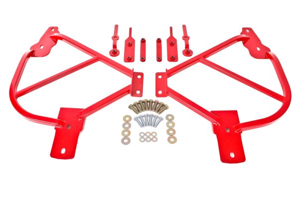 BMR 10-15 5th Gen Camaro Bolt-On Subframe Connectors - Red Fashion