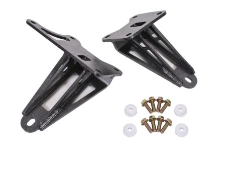 BMR 11-17 S197 Mustang Motor Mount Brackets - Black Hammertone For Discount