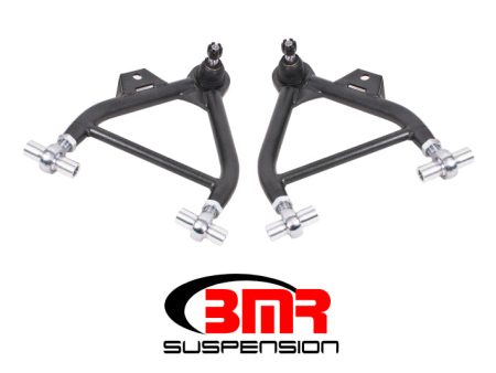 BMR 79-93 Mustang Lower A-Arms (Coilover Only) w  Adj. Rod End Tall Ball Joint - Black Hammertone Online Sale