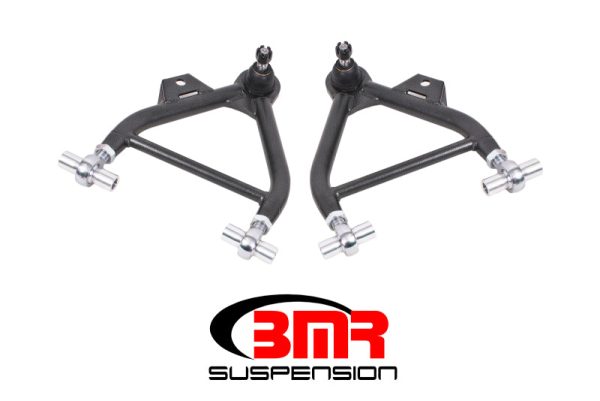 BMR 79-93 Mustang Lower A-Arms (Coilover Only) w  Adj. Rod End Tall Ball Joint - Black Hammertone Online Sale