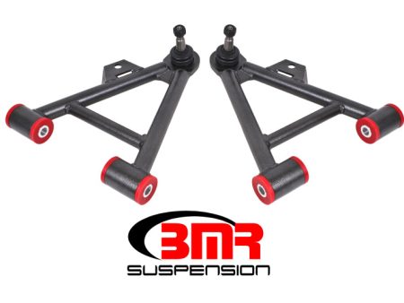 BMR 79-93 Mustang Lower Non-Adj. A-Arms (Coilover Only) w  Tall Ball Joint (Poly) - Black Hammertone For Discount